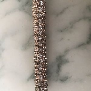 Light Rose Gold/Pink and diamond bracelet